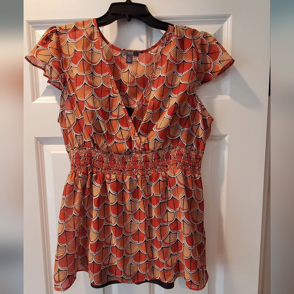 Kids Patterned Top - Red and Cream